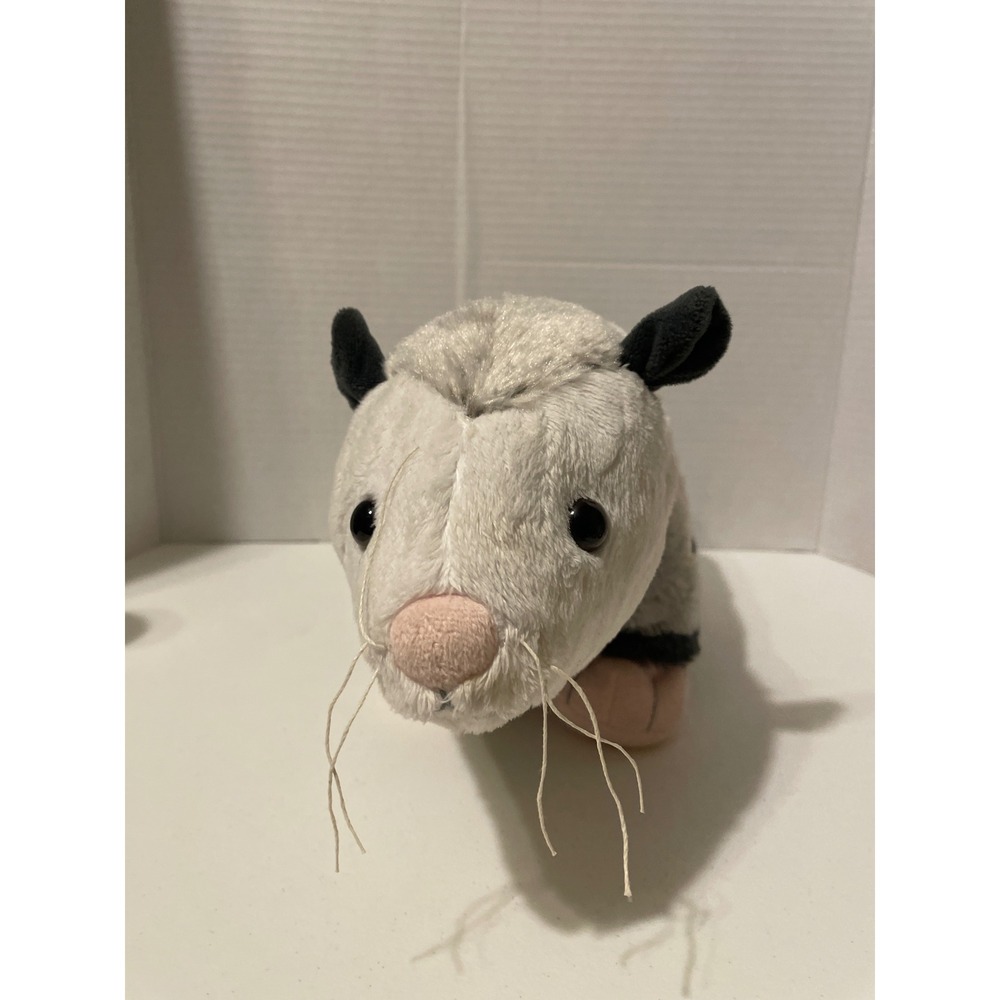 Build-A-Bear Workshop Opossum   Grey Stuffed Animal Pink Feet & Nose 2021 16"